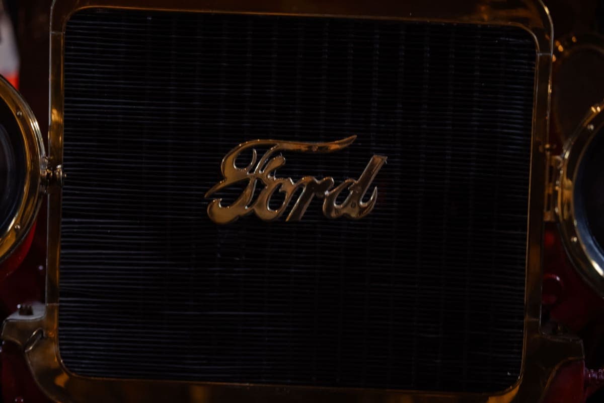 Ford script radiator badge