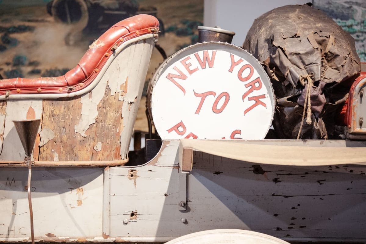 NEW YORK TO PARIS — the sign, intact
