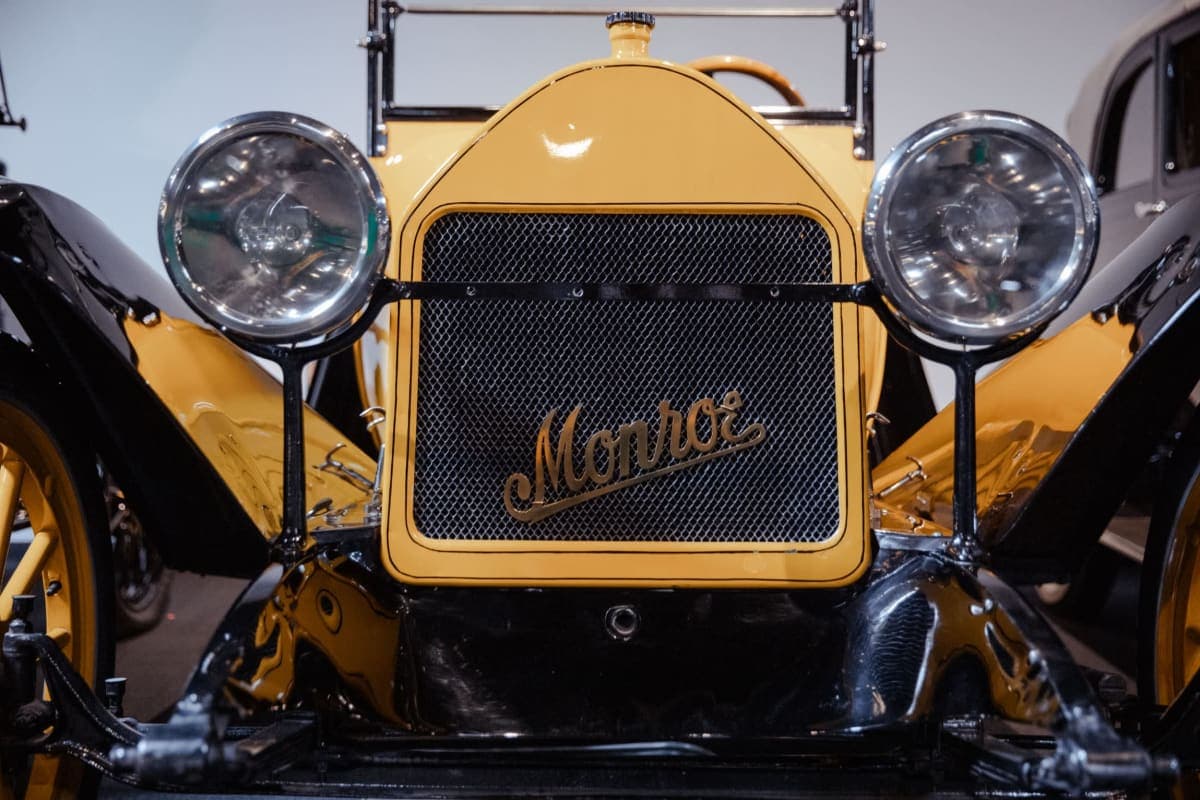 Monroe roadster, brass script