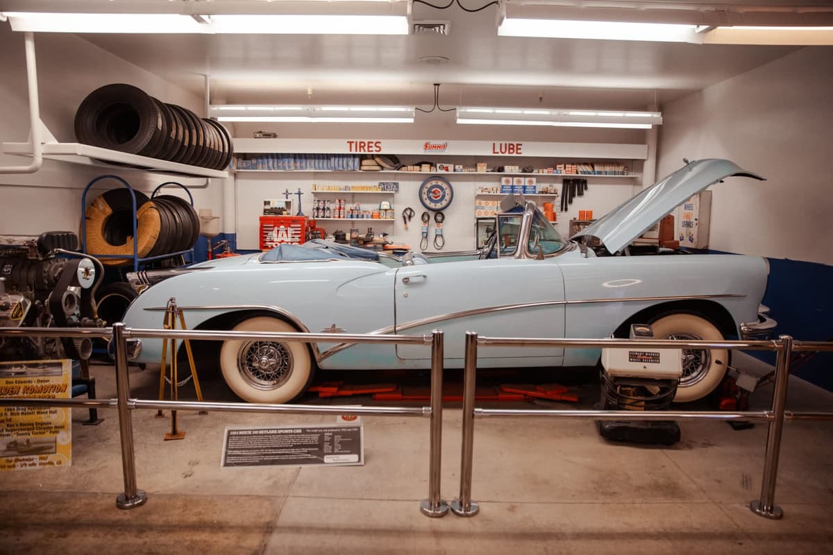 1954 Buick Skylark, in the lube bay